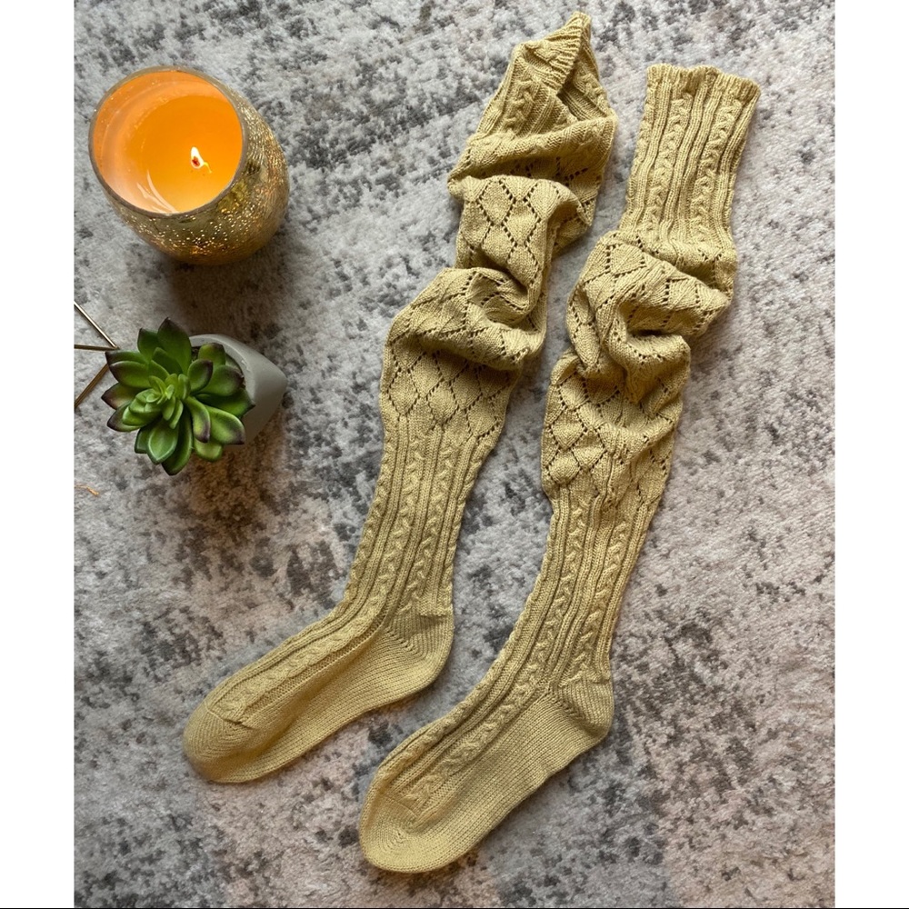 NWOT Free People Over-The-Knee Knit Socks